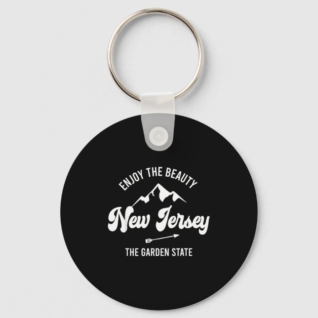 New Jersey - The Garden State - Enjoy The Beauty  Keychain (Front)