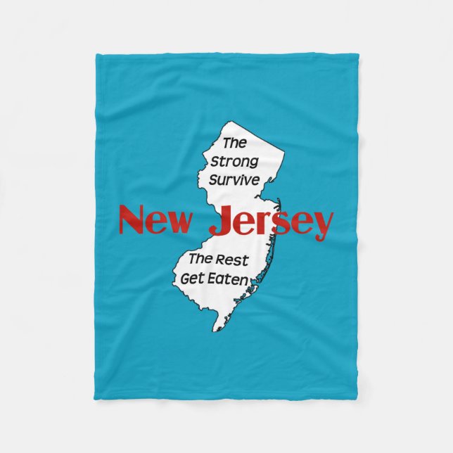 New Jersey The Strong Survive Personalized Fleece Blanket (Front)