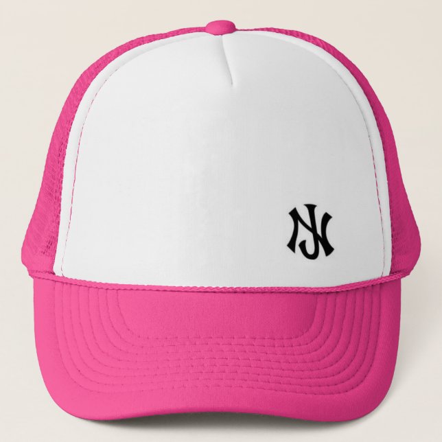 New Jersey trucker Pink Trucker Hat (Front)