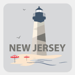 New Jersey, United States of America Square Sticker