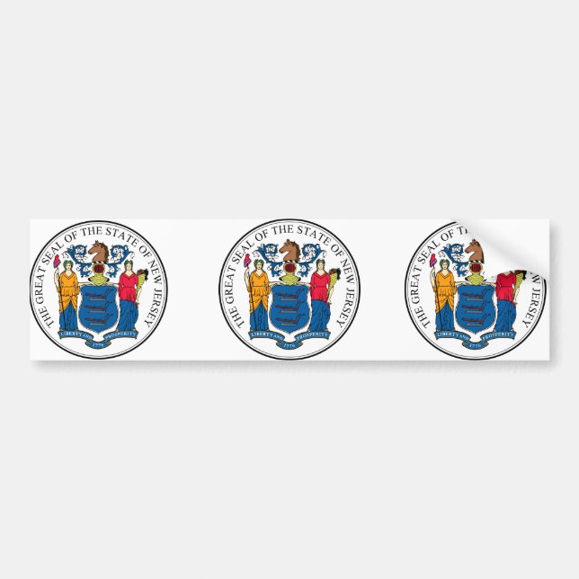 New Jersey, USA Bumper Sticker (Front)
