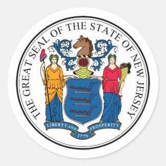 New Jersey, USA Classic Round Sticker