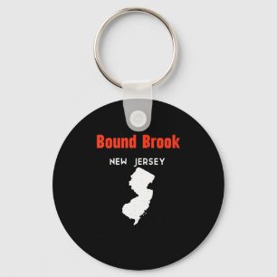 New Jersey Usa State America New Jerseyite Bound B Keychain