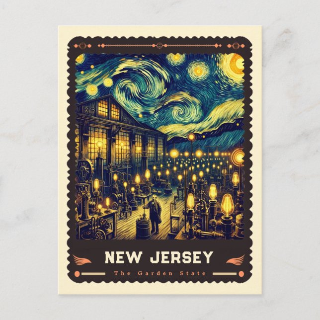 New Jersey | Vincent Van Gogh Inspired Postcard (Front)