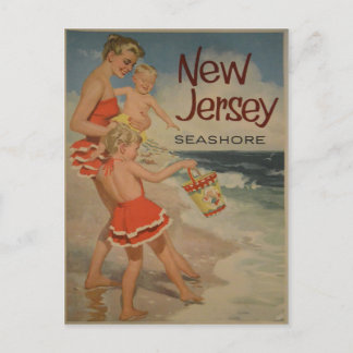 New Jersey Vintage Travel Poster Postcard