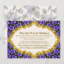 New Jersey Violet Wedding Invitation
