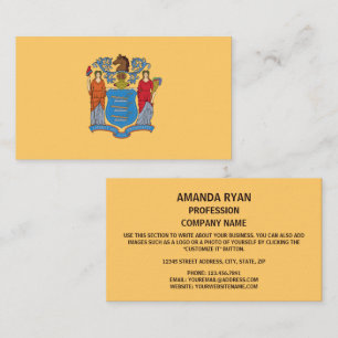New Jerseyan Flag, Flag of New Jersey Business Card