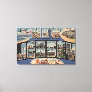 New JerseyLarge Letter ScenesNew Jersey Canvas Print