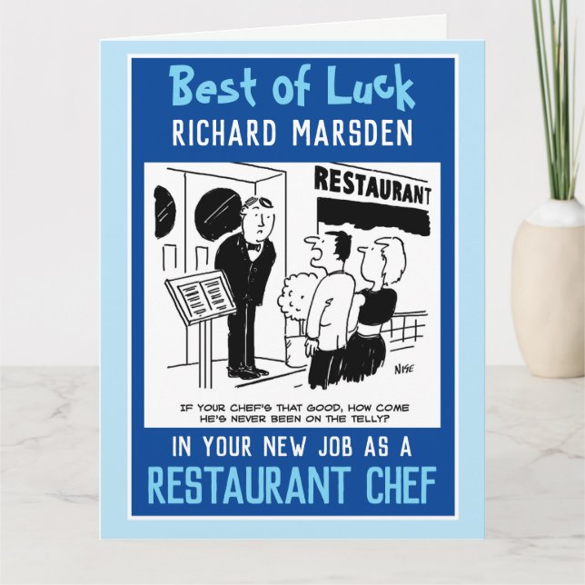 New Job as a Chef Card (Front)