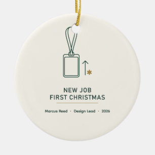 New Job First Christmas 2026 Keepsake Ornament