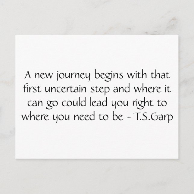 New Journey Postcard (Front)