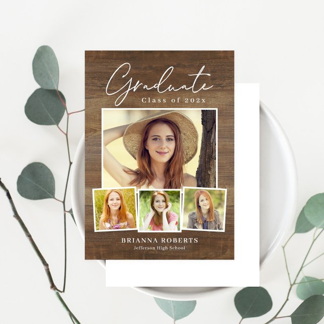 New Journey Rustic Graduation Invitation (Creator Uploaded)