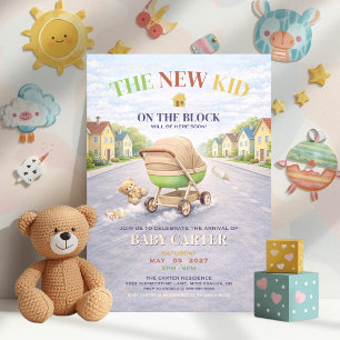 New Kid On The Block Baby Shower  Invitation
