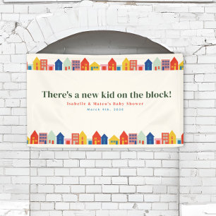 New Kid On The Block Neighborhood Baby Shower Banner