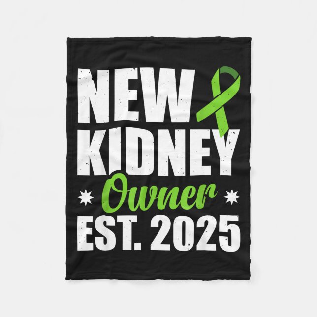 New Kidney Owner Est. 2025  Fleece Blanket (Front)
