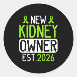 New Kidney Owner Est 2026 Classic Round Sticker
