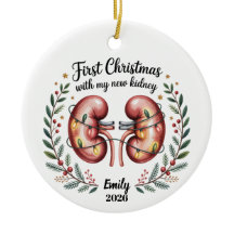 New Kidney Transplant First Christmas Ornament