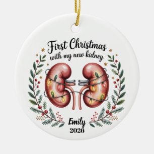 New Kidney Transplant First Christmas Ornament