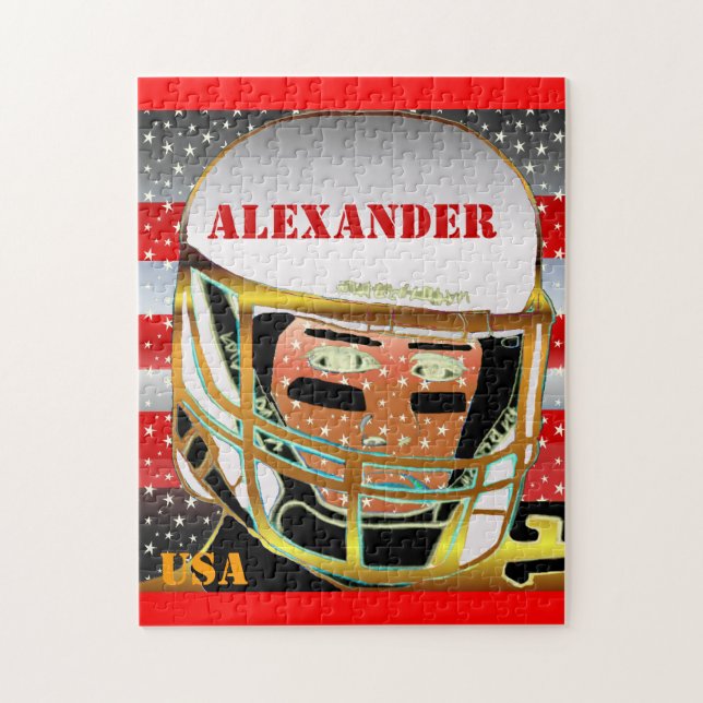 New Kids Football Personalized Puzzle Sports Gift (Vertical)
