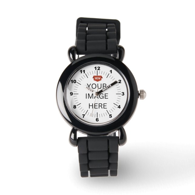 NEW! Kid's Watch - Personalized - Silver Glitter (Front)