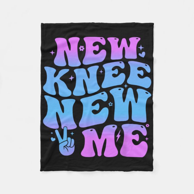 New Knee New Me Funny Knee Replacement Surgery Rec Fleece Blanket (Front)