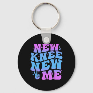 New Knee New Me Funny Knee Replacement Surgery Rec Keychain