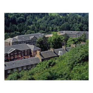 New Lanark Scotland Postcard Poster Photo Block Ca