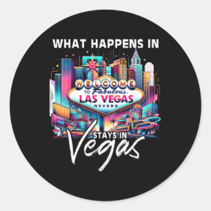 New Las Vegas Love Baby For Holidays In Las Vegas  Classic Round Sticker