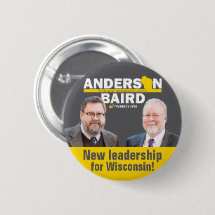New Leadership for WI TeamGuv — Anderson / Baird 2 Inch Round Button