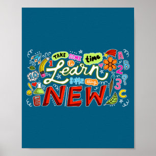 New Learn Something Education Motivational Learnin Poster