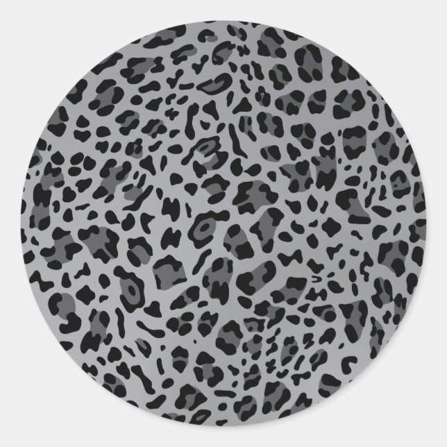 New Leopard Texture 11 Classic Round Sticker (Front)