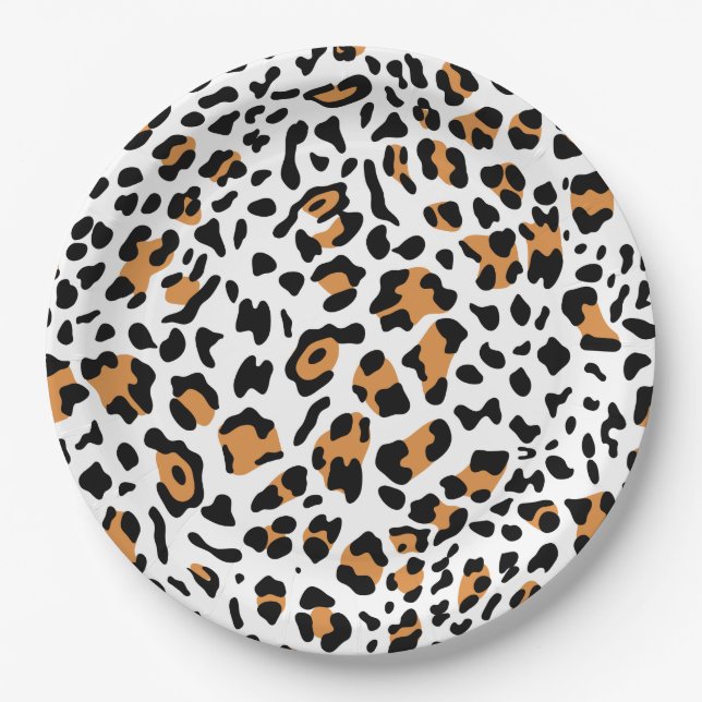 New Leopard Texture 5 Paper Plate (Front)