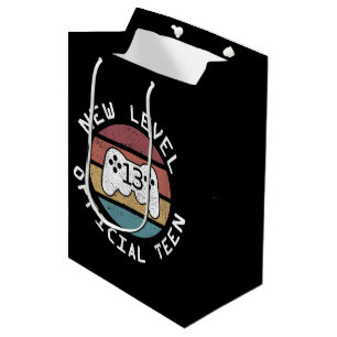 New Level 13 Official Teen - Geeky Nerdy Birthday Medium Gift Bag