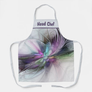 New Life, Colourful Abstract Fractal Art Fantasy Apron