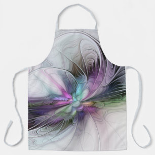 New Life, Colourful Abstract Fractal Art Fantasy Apron