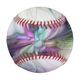 New Life, Colourful Abstract Fractal Art Fantasy Baseball
