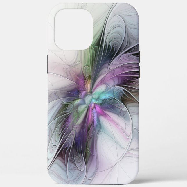New Life, Colourful Abstract Fractal Art Fantasy Case-Mate iPhone Case (Back)