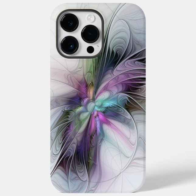 New Life, Colourful Abstract Fractal Art Fantasy Case-Mate iPhone Case (Back)