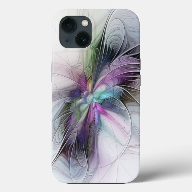 New Life, Colourful Abstract Fractal Art Fantasy Case-Mate iPhone Case (Back)
