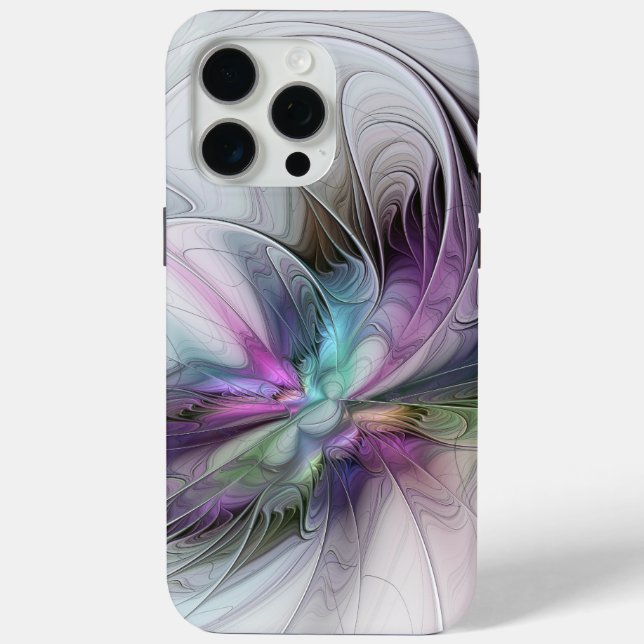 New Life, Colourful Abstract Fractal Art Fantasy Case-Mate iPhone Case (Back)