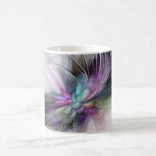 New Life, Colourful Abstract Fractal Art Fantasy Coffee Mug