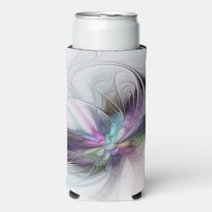 New Life, Colourful Abstract Fractal Art Fantasy Seltzer Can Cooler