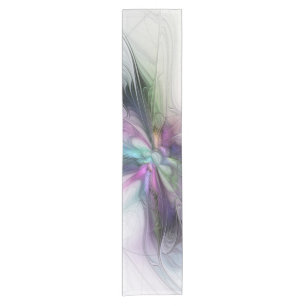 New Life, Colourful Abstract Fractal Art Fantasy Short Table Runner