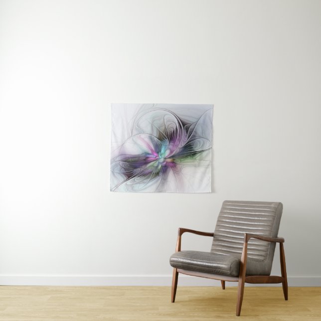 New Life, Colourful Abstract Fractal Art Fantasy Tapestry (In Situ (Horizontal))
