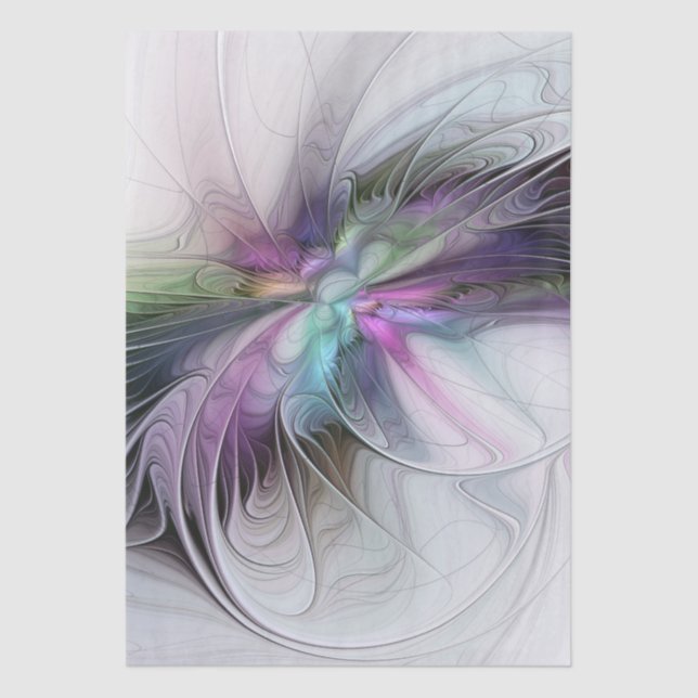 New Life, Colourful Abstract Fractal Art Fantasy Tissue Paper (Front)