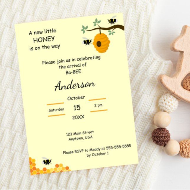 New little Honey on the Way Invitation (Creator Uploaded)