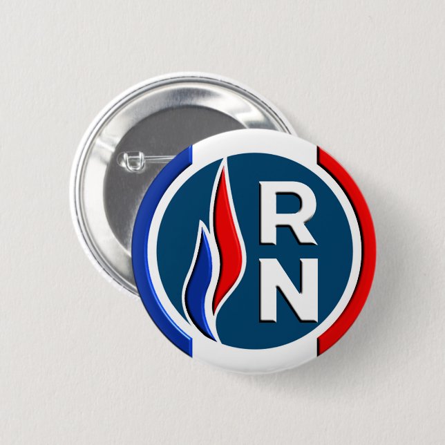NEW LOGO RN 3D Badge 2 Inch Round Button (Front & Back)