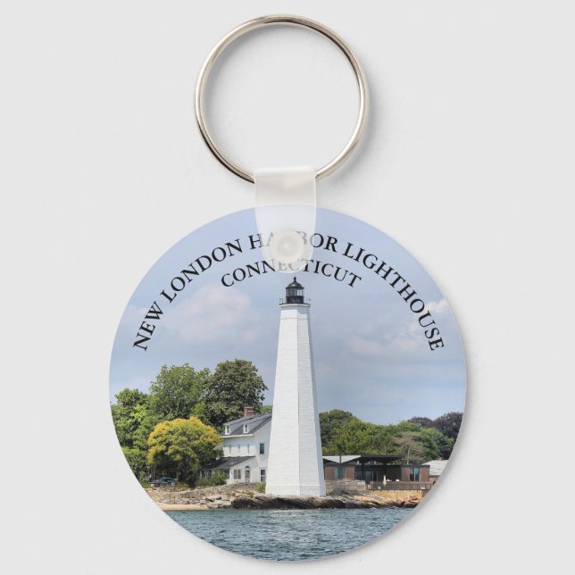 New London Harbour Lighthouse, Connecticut Keychai Keychain (Front)