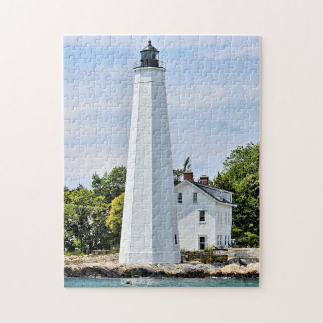 New London Harbour Lighthouse Connecticut Puzzle (Vertical)