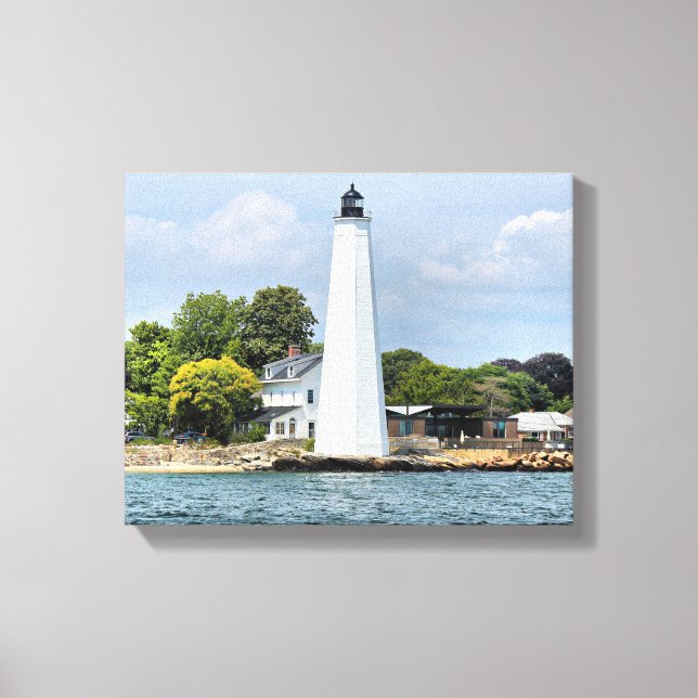 New London Harbour Lighthouse CT Wrapped Canvas (Front)